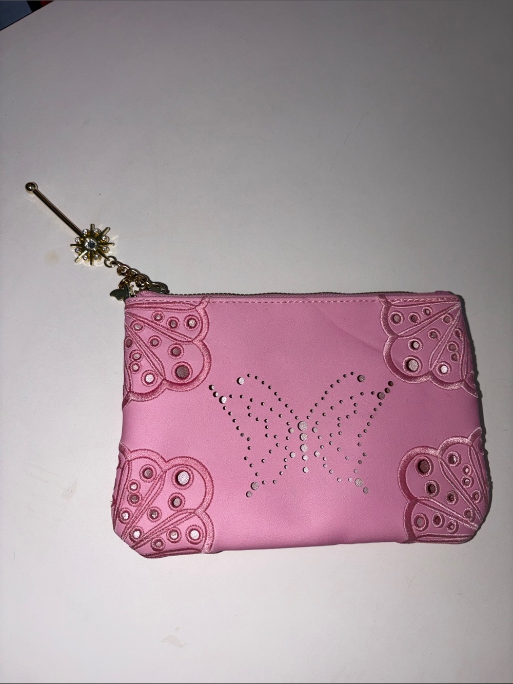 Wicked her universe pink galinda pouch zippered gold details